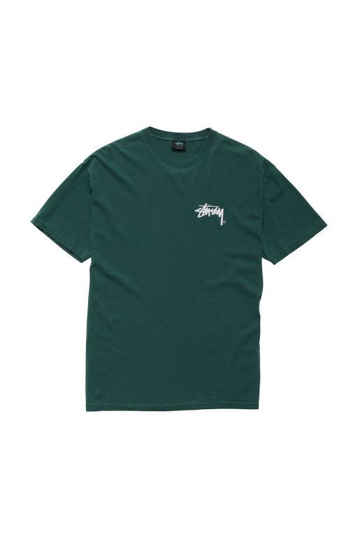 Stussy Mens Shadow Stock SS T Shirt Green - DBRAT8365